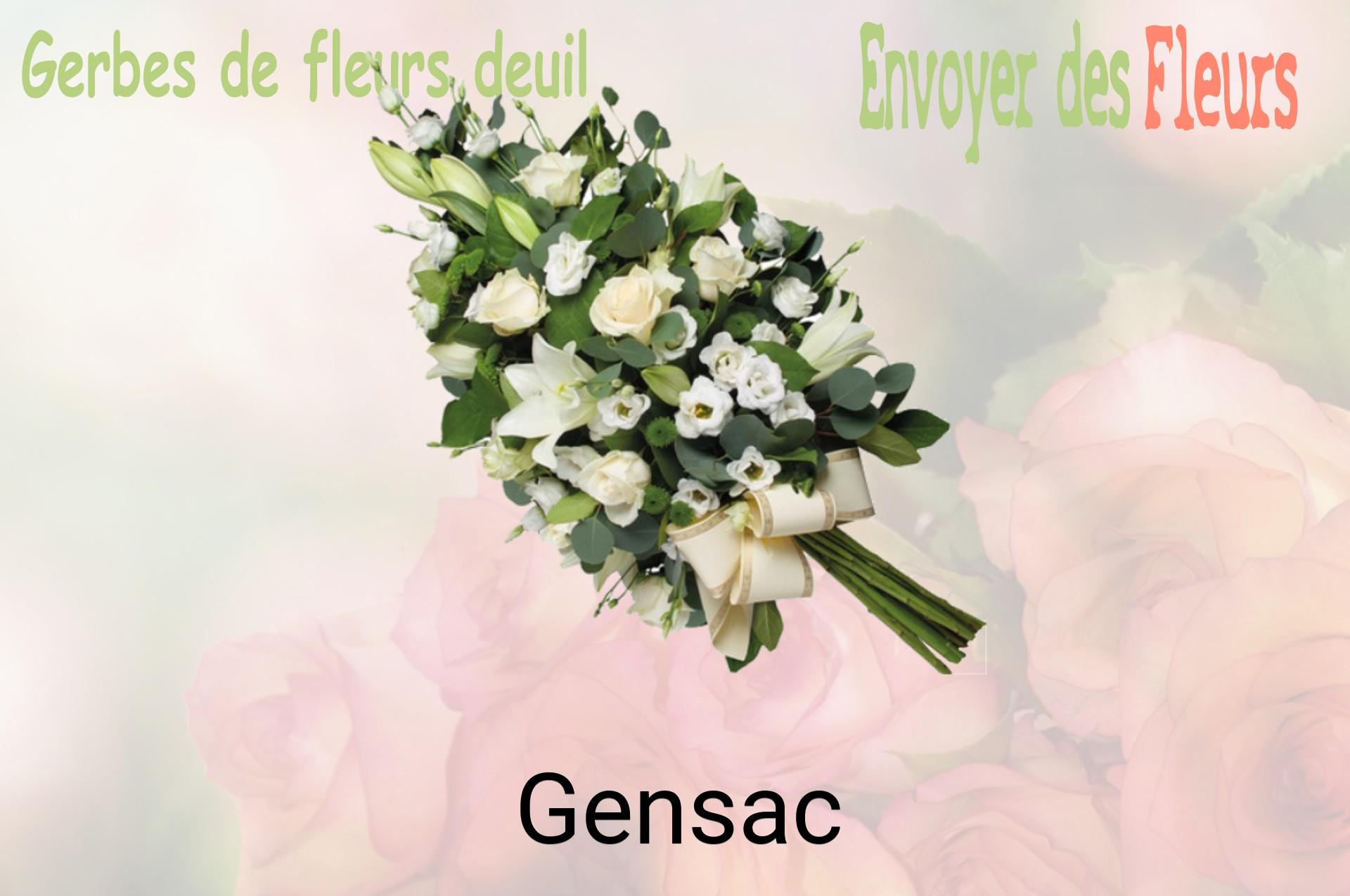 Gerbe de fleurs de deuil livrée à Gensac